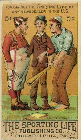 1880 Sporting Life Baseball Comics (H804-8C) #NNO Ball or Strike? Front