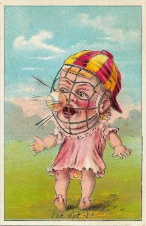 1889 Tobin Lithographs Baby Talk Series Baseball Comics (H804-1A) #NNO I'se dot it! Front
