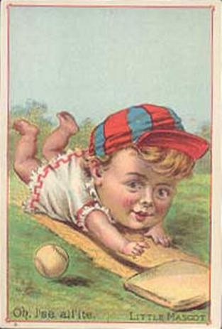 1889 Tobin Lithographs Baby Talk Series Baseball Comics (H804-1B) #NNO Oh, I'se all'ite.  Little Mascot Front
