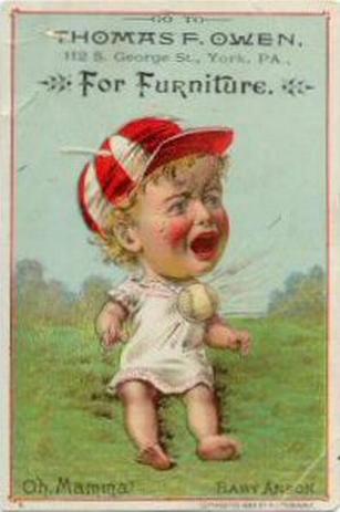 1889 Tobin Lithographs Baby Talk Series Baseball Comics (H804-1B) #NNO Oh, Mamma!.  Baby Anson Front