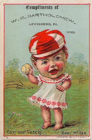 1889 Tobin Lithographs Baby Talk Series Baseball Comics (H804-1B) #NNO Tan 