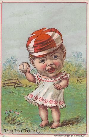 1889 Tobin Lithographs Baby Talk Series Baseball Comics (H804-1D) #NNO Tan 