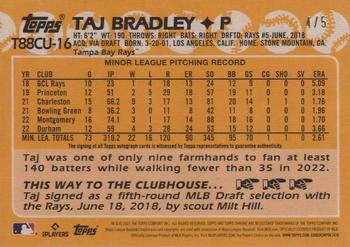 2023 Topps Update - 1988 Topps Baseball 35th Anniversary Chrome Silver Pack Autographs Red #T88CU-16 Taj Bradley Back