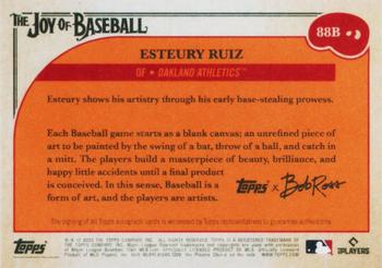 2023 Topps x Bob Ross: The Joy of Baseball - Autographs Paint Splatter #88B Esteury Ruiz Back
