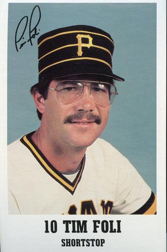 1985 Pittsburgh Pirates Promotional Dates #NNO Tim Foli Front