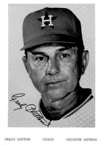 1974 Houston Astros Photocards #NNO Grady Hatton Front