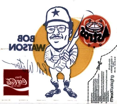 1978 Coca-Cola Houston Astros Transfers #NNO Bob Watson Front