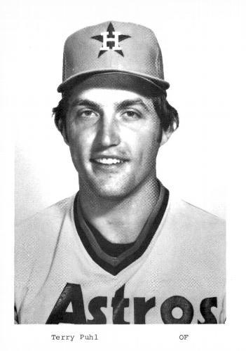 1980 Houston Astros Photocards #NNO Terry Puhl Front