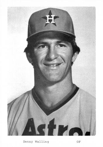 1980 Houston Astros Photocards #NNO Denny Walling Front