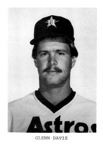 1987 Koppa 1983-85 Houston Astros Commemorative Photocards #NNO Glenn Davis Front
