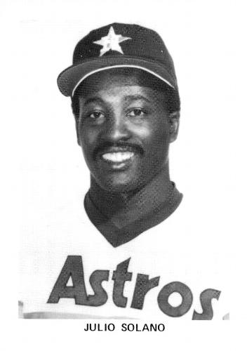 1987 Koppa 1983-85 Houston Astros Commemorative Photocards #NNO Julio Solano Front