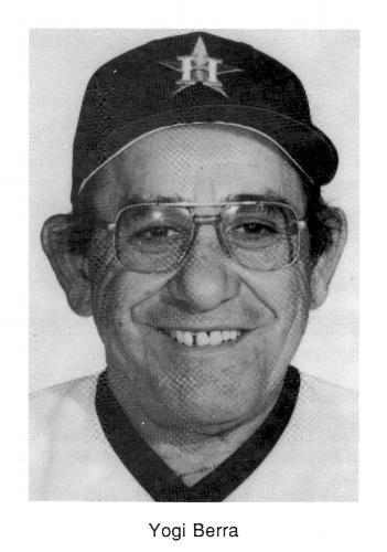 1987 Koppa 1986 Houston Astros Commemorative Photocards #NNO Yogi Berra Front