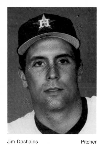 1987 Koppa 1986 Houston Astros Commemorative Photocards #NNO Jim Deshaies Front