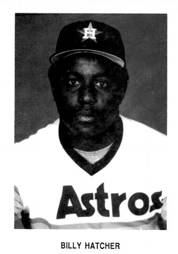 1987 Koppa 1986 Houston Astros Commemorative Photocards #NNO Billy Hatcher Front