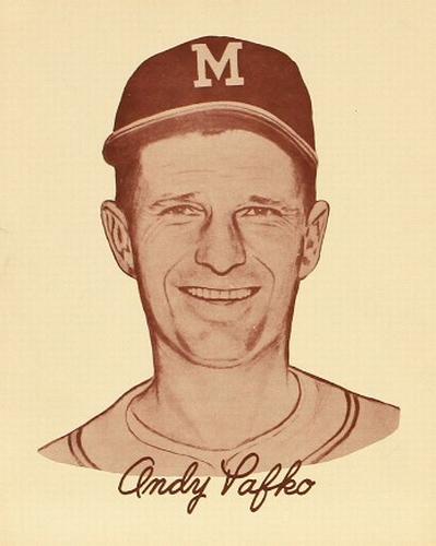 1954 Preferred Products Milwaukee Braves #NNO Andy Pafko Front