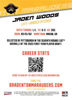 2023 Choice Bradenton Marauders Update #05 Jaden Woods Back