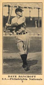 1916 Sporting News (M101-5) #9 Dave Bancroft Front