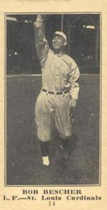 1916 Sporting News (M101-5) #14 Bob Bescher Front