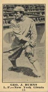 1916 Sporting News (M101-5) #18 George J. Burns Front