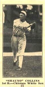 1916 Sporting News (M101-5) #34 Shano Collins Front