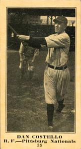 1916 Sporting News (M101-5) #39 Dan Costello Front