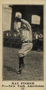 1916 Sporting News (M101-5) #59 Ray Fisher Front