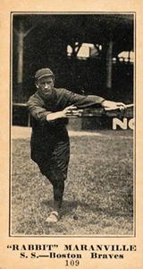 1916 Sporting News (M101-5) #109 Rabbit Maranville Front