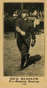 1916 Sporting News (M101-5) #149 Dick Rudolph Front