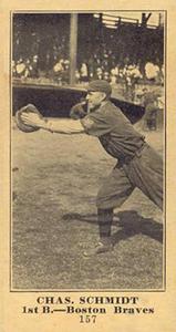 1916 Sporting News (M101-5) #157 Charles Schmidt Front