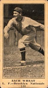 1916 Sporting News (M101-5) #186 Zack Wheat Front