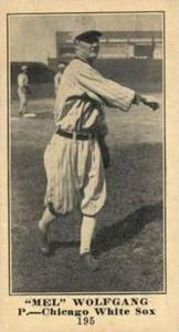 1916 Sporting News (M101-5) #195 Meldon Wolfgang Front
