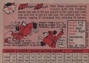 1958 Topps #202 Woodie Held Back