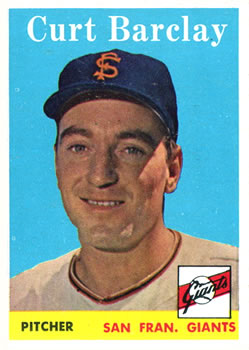 1958 Topps #21 Curt Barclay Front