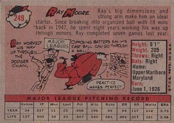 1958 Topps #249 Ray Moore Back