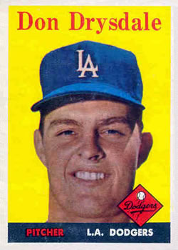 1958 Topps #25 Don Drysdale Front