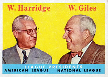 1958 Topps #300 League Presidents (William Harridge / Warren Giles) Front