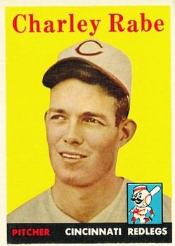 1958 Topps #376 Charley Rabe Front