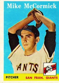 1958 Topps #37 Mike McCormick Front