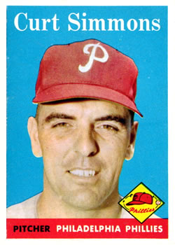1958 Topps #404 Curt Simmons Front