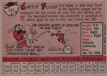 1958 Topps #464 Curt Flood Back