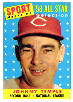 1958 Topps #478 Johnny Temple Front