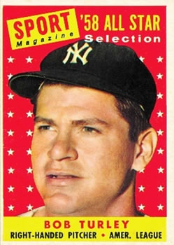 1958 Topps #493 Bob Turley Front