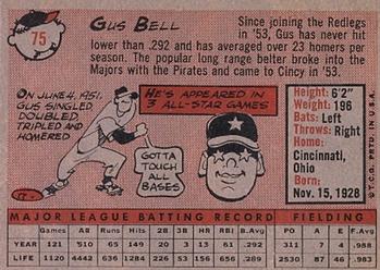 1958 Topps #75 Gus Bell Back