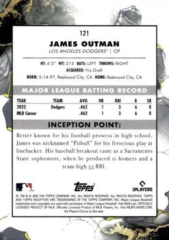 2023 Topps Inception - Purple #121 James Outman Back