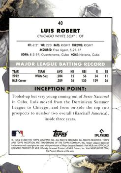 2023 Topps Inception - Magenta #40 Luis Robert Back