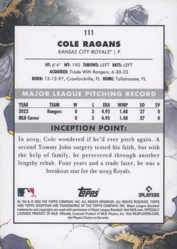 2023 Topps Inception - Red #111 Cole Ragans Back