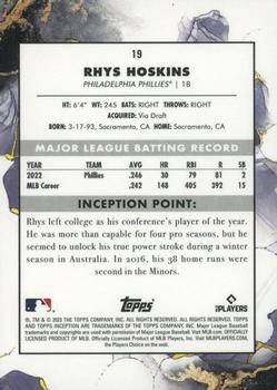 2023 Topps Inception - Orange #19 Rhys Hoskins Back