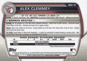 2023 Bowman Draft - Chrome #BDC-79 Alex Clemmey Back