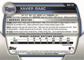 2023 Bowman Draft - Chrome #BDC-120 Xavier Isaac Back