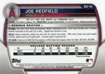 2023 Bowman Draft - Chrome #BDC-122 Joe Redfield Back